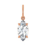 Sapphire Row Lab-Grown Diamond Floating Marquise Pendant - 14K Rose Gold, 1 ctw
