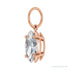 Sapphire Row Lab-Grown Diamond Floating Marquise Pendant - 14K Rose Gold, 1 ctw (view 2)