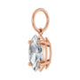 Sapphire Row Lab-Grown Diamond Floating Marquise Pendant - 14K Rose Gold, 1 ctw (view 2)
