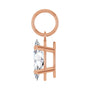 Sapphire Row Lab-Grown Diamond Floating Marquise Pendant - 14K Rose Gold, 1 ctw (view 3)