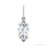Sapphire Row Lab-Grown Diamond Floating Marquise Pendant - 14K White Gold, 1 ctw