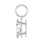 Sapphire Row Lab-Grown Diamond Floating Marquise Pendant - 14K White Gold, 1 ctw (view 3)