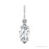 Sapphire Row Lab-Grown Diamond Floating Marquise Pendant - Platinum, 1/2 ctw