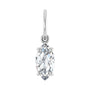 Sapphire Row Lab-Grown Diamond Floating Marquise Pendant - Platinum, 1/2 ctw