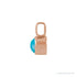 Sapphire Row Natural Cabochon Mini Fixed Bail Pendant - Turquoise, 14K Rose Gold (view 2)