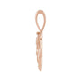Sapphire Row Natural Diamond Chinese Zodiac Pendant - Ox, 14K Rose Gold (view 2)