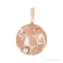 Sapphire Row Natural Diamond Chinese Zodiac Pendant - Dog, 14K Rose Gold