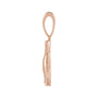 Sapphire Row Natural Diamond Chinese Zodiac Pendant - Dog, 14K Rose Gold (view 2)