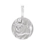 Sapphire Row Natural Diamond Chinese Zodiac Pendant - Ox, 14K White Gold