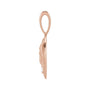Sapphire Row Natural Diamond Chinese Zodiac Pendant - Pig, 14K Rose Gold (view 2)