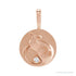 Sapphire Row Natural Diamond Chinese Zodiac Pendant - Rat, 14K Rose Gold