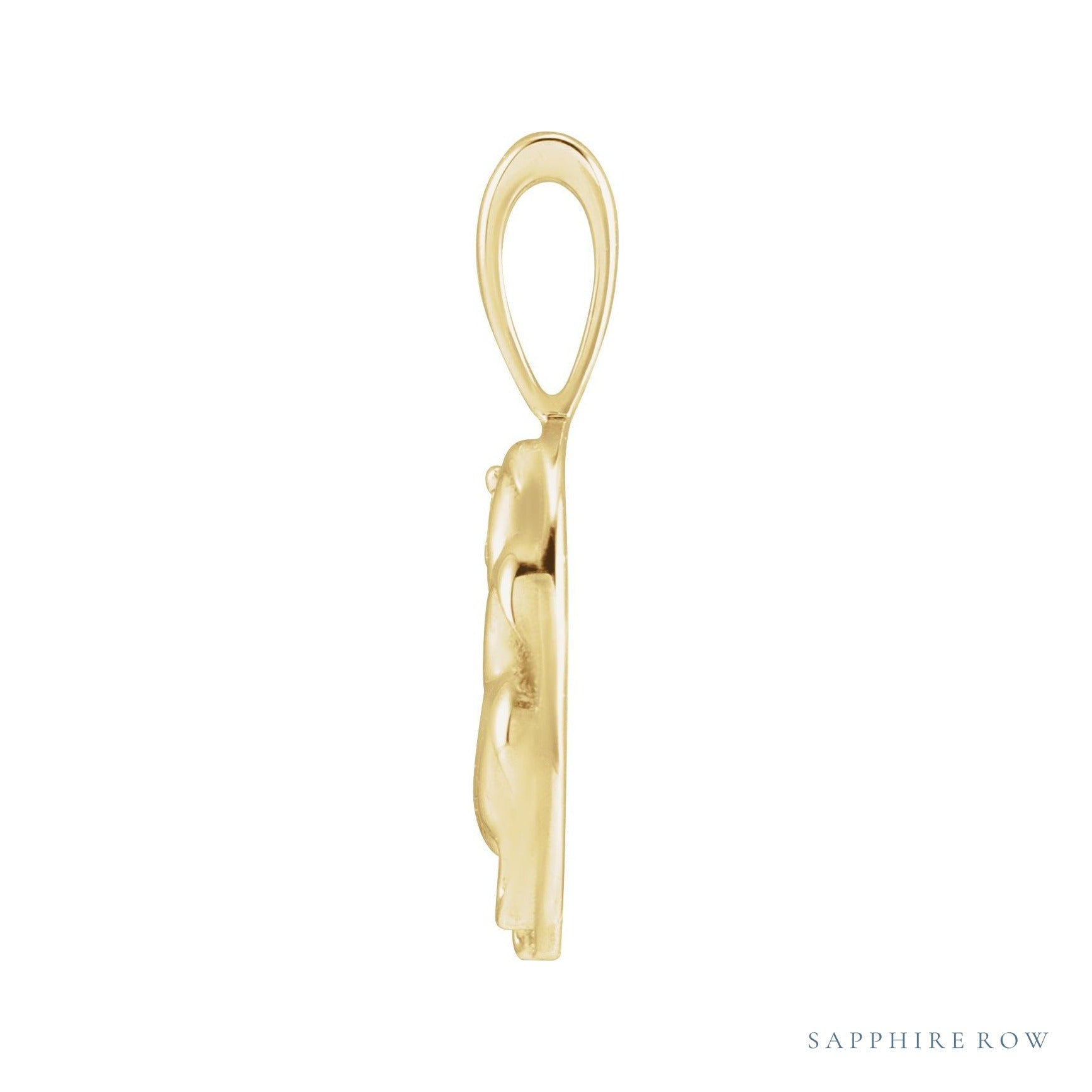 Sapphire Row Natural Diamond Chinese Zodiac Pendant - Rooster, 14K Yellow Gold (view 2)