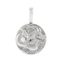 Sapphire Row Natural Diamond Chinese Zodiac Pendant - Dragon, 14K White Gold