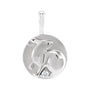 Sapphire Row Natural Diamond Chinese Zodiac Pendant - Rabbit, 14K White Gold