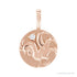 Sapphire Row Natural Diamond Chinese Zodiac Pendant - Rooster, 14K Rose Gold