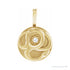 Sapphire Row Natural Diamond Chinese Zodiac Pendant - Snake, 14K Yellow Gold
