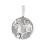 Sapphire Row Natural Diamond Chinese Zodiac Pendant - Dog, 14K White Gold