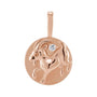 Sapphire Row Natural Diamond Chinese Zodiac Pendant - Goat, 14K Rose Gold