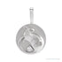 Sapphire Row Natural Diamond Chinese Zodiac Pendant - Rat, 14K White Gold