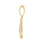 Sapphire Row Natural Diamond Chinese Zodiac Pendant - Dog, 14K Yellow Gold (view 2)