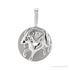 Sapphire Row Natural Diamond Chinese Zodiac Pendant - Goat, 14K White Gold