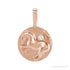 Sapphire Row Natural Diamond Chinese Zodiac Pendant - Horse, 14K Rose Gold
