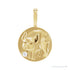Sapphire Row Natural Diamond Chinese Zodiac Pendant - Pig, 14K Yellow Gold