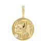 Sapphire Row Natural Diamond Chinese Zodiac Pendant - Pig, 14K Yellow Gold
