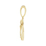 Sapphire Row Natural Diamond Chinese Zodiac Pendant - Rat, 14K Yellow Gold (view 2)