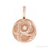Sapphire Row Natural Diamond Chinese Zodiac Pendant - Snake, 14K Rose Gold