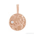 Sapphire Row Natural Diamond Chinese Zodiac Pendant - Tiger, 14K Rose Gold