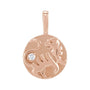 Sapphire Row Natural Diamond Chinese Zodiac Pendant - Tiger, 14K Rose Gold