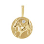Sapphire Row Natural Diamond Chinese Zodiac Pendant - Goat, 14K Yellow Gold