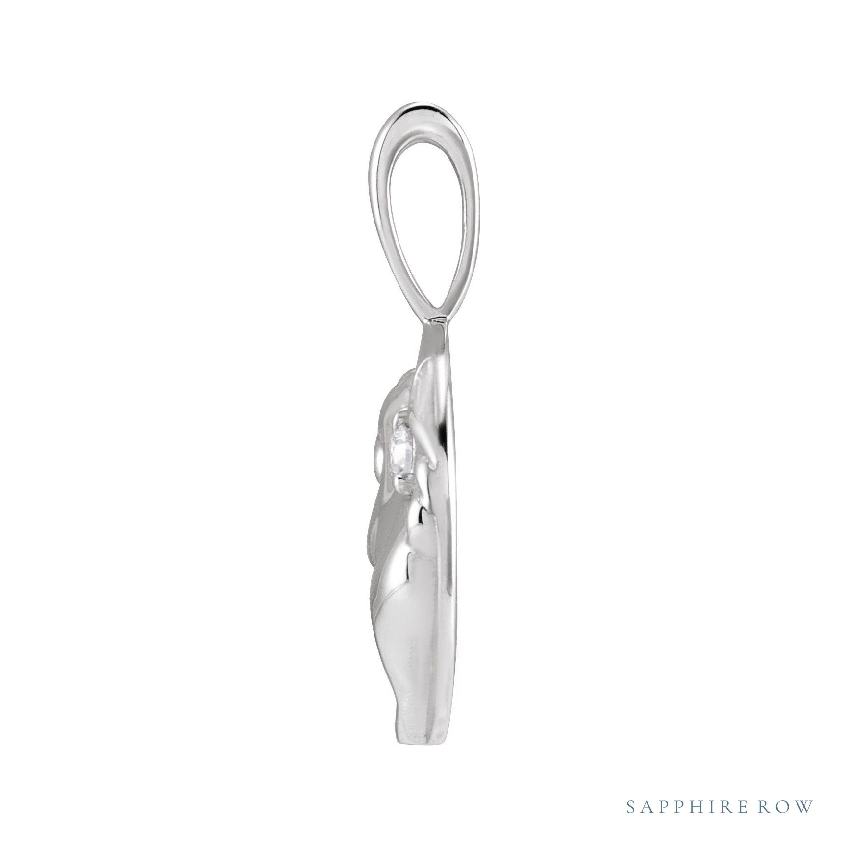 Sapphire Row Natural Diamond Chinese Zodiac Pendant - Horse, 14K White Gold (view 2)