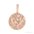 Sapphire Row Natural Diamond Chinese Zodiac Pendant - Monkey, 14K Rose Gold