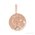 Sapphire Row Natural Diamond Chinese Zodiac Pendant - Rabbit, 14K Rose Gold