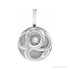 Sapphire Row Natural Diamond Chinese Zodiac Pendant - Snake, 14K White Gold