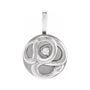 Sapphire Row Natural Diamond Chinese Zodiac Pendant - Snake, 14K White Gold