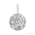 Sapphire Row Natural Diamond Chinese Zodiac Pendant - Tiger, 14K White Gold