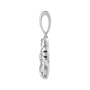 Sapphire Row Natural Diamond Chinese Zodiac Pendant - Tiger, 14K White Gold (view 2)