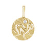 Sapphire Row Natural Diamond Chinese Zodiac Pendant - Monkey, 14K Yellow Gold