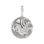 Sapphire Row Natural Diamond Chinese Zodiac Pendant - Rooster, 14K White Gold