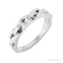 Sapphire Row Gold Chain Link Ring - 14K White Gold