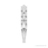 Sapphire Row Gold Chain Link Ring - 14K White Gold (view 4)