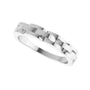 Sapphire Row Gold Chain Link Ring - 14K White Gold (view 5)