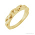 Sapphire Row Gold Chain Link Ring - 14K Yellow Gold