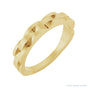 Sapphire Row Gold Chain Link Ring - 14K Yellow Gold