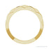 Sapphire Row Gold Chain Link Ring - 14K Yellow Gold (view 2)