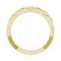 Sapphire Row Gold Chain Link Ring - 14K Yellow Gold (view 2)