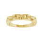 Sapphire Row Gold Chain Link Ring - 14K Yellow Gold (view 3)